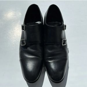 Zara Double Monk Strap shoes Black Sz 44